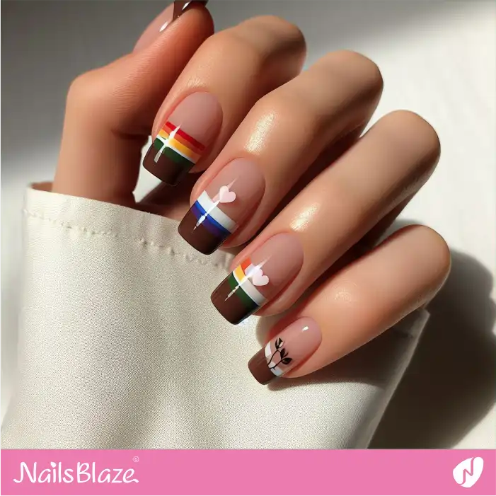 French Nails Design for Pride Month | Pride | LGBTQIA2S+ Nails - NB2043